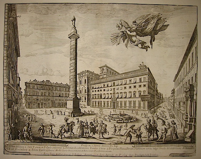 Cruyl Lievin (1634-1720) Prospectus Columnae Antonini Pij Imp. 1693 Roma